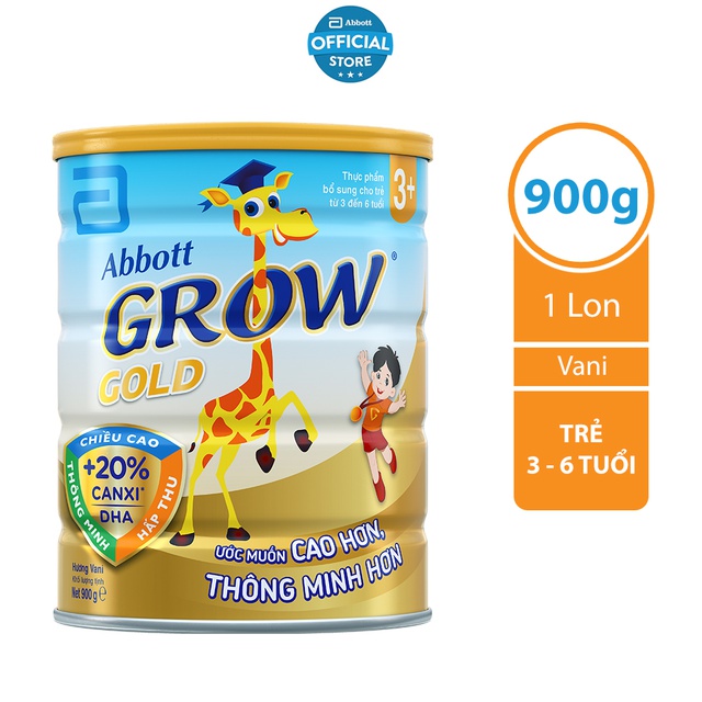 Sữa bột Abbott Grow Gold 3+ 900g _Duchuymilk