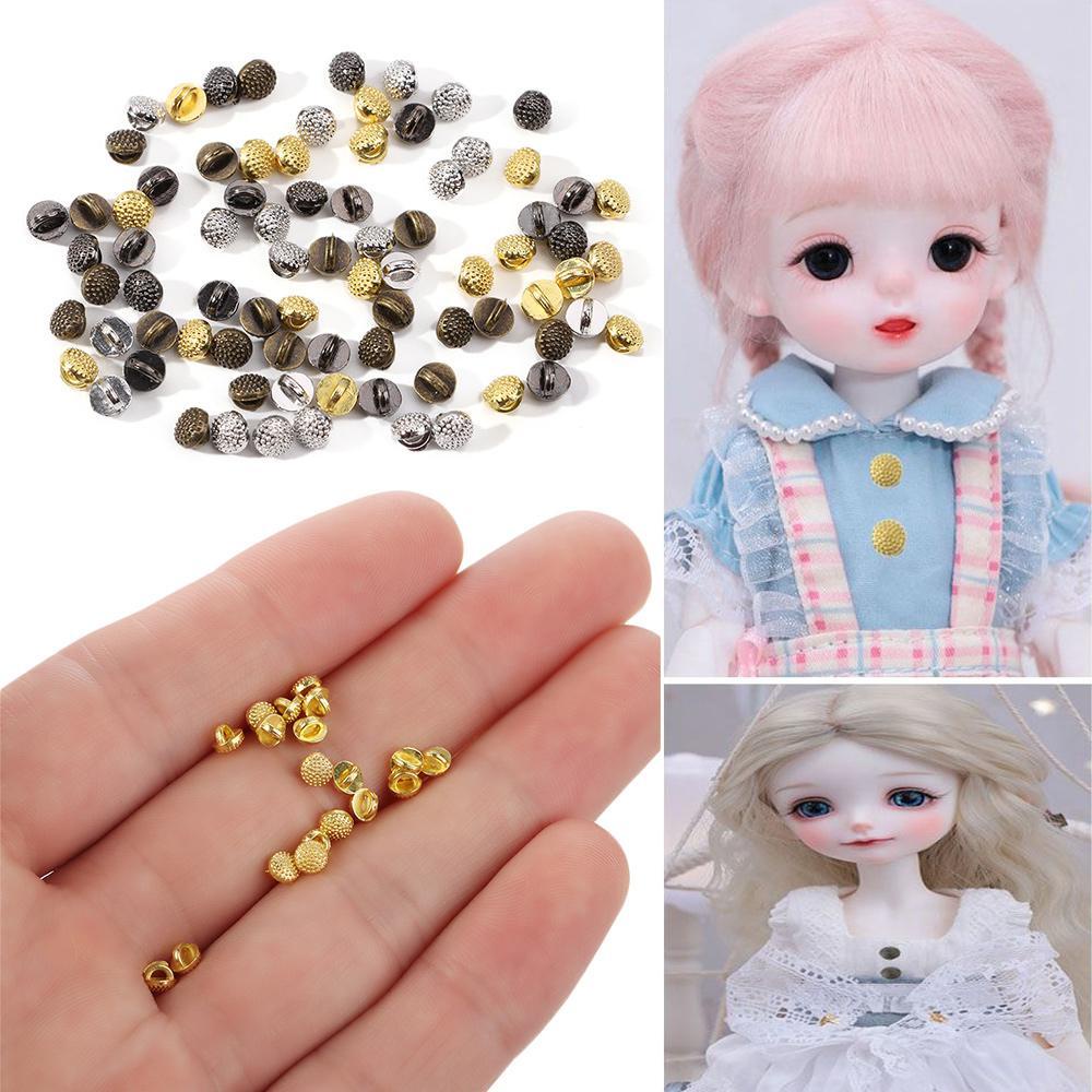 Set 20 Nút Áo 4mm Họa Tiết Cầu Vồng Cho Búp Bê Barbie