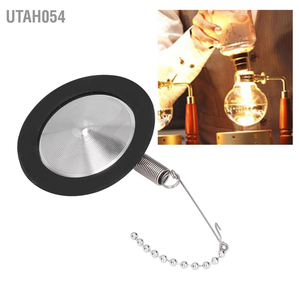 Utah054 Bộ lọc Siphon Bình thay thế Máy rửa chén bằng thép không gỉ + Silicone An toàn cho pha cà phê Syhon