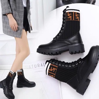[ FREE SHIP 50K ] Bốt Da Cổ Len [ HÓT ]