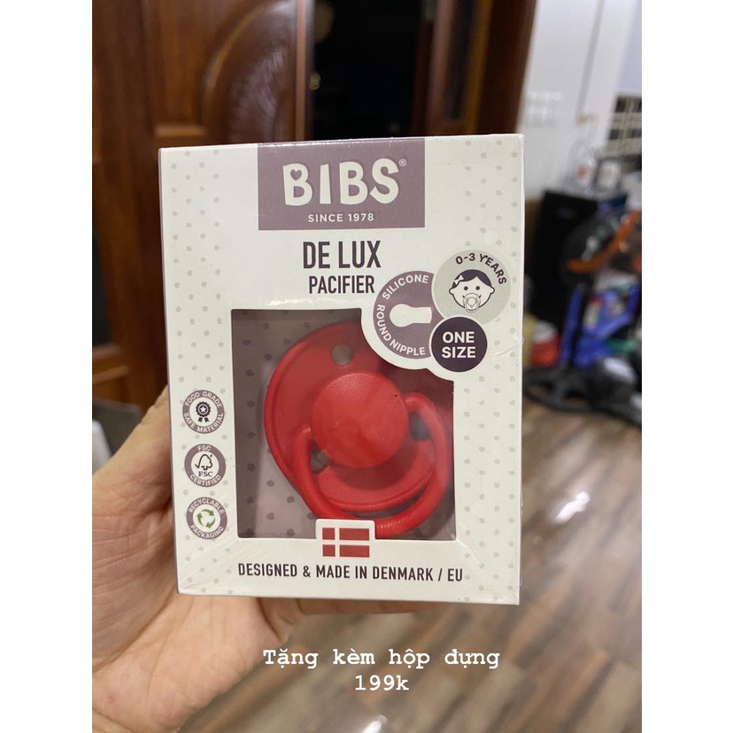 [CÓ HỘP ĐỰNG] Ti giả BIBS Silicon DELUX chính hãng an toàn cho bé