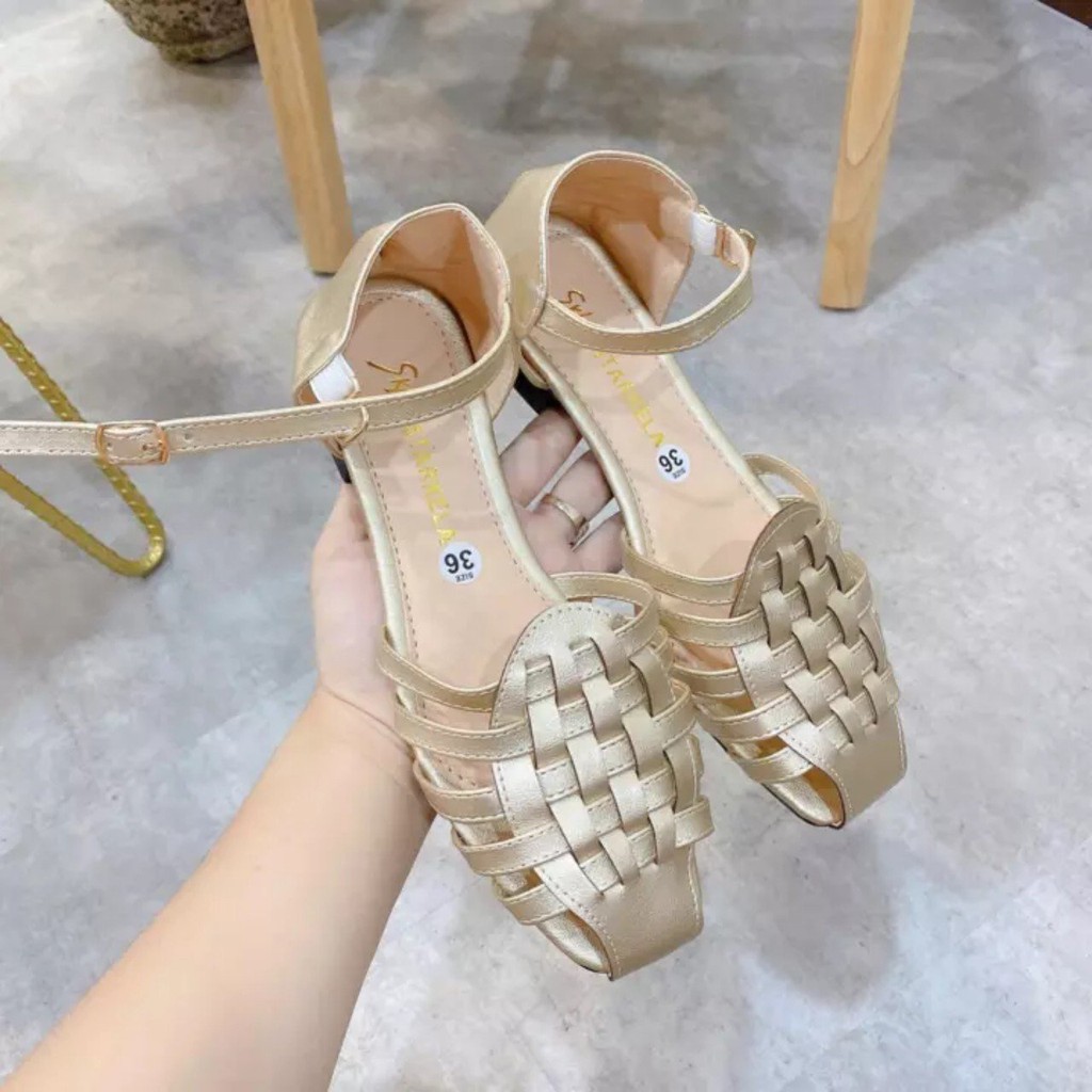 GIÀY SANDAL NỮ ĐẾ BỆT BÍT GÓT RỌ