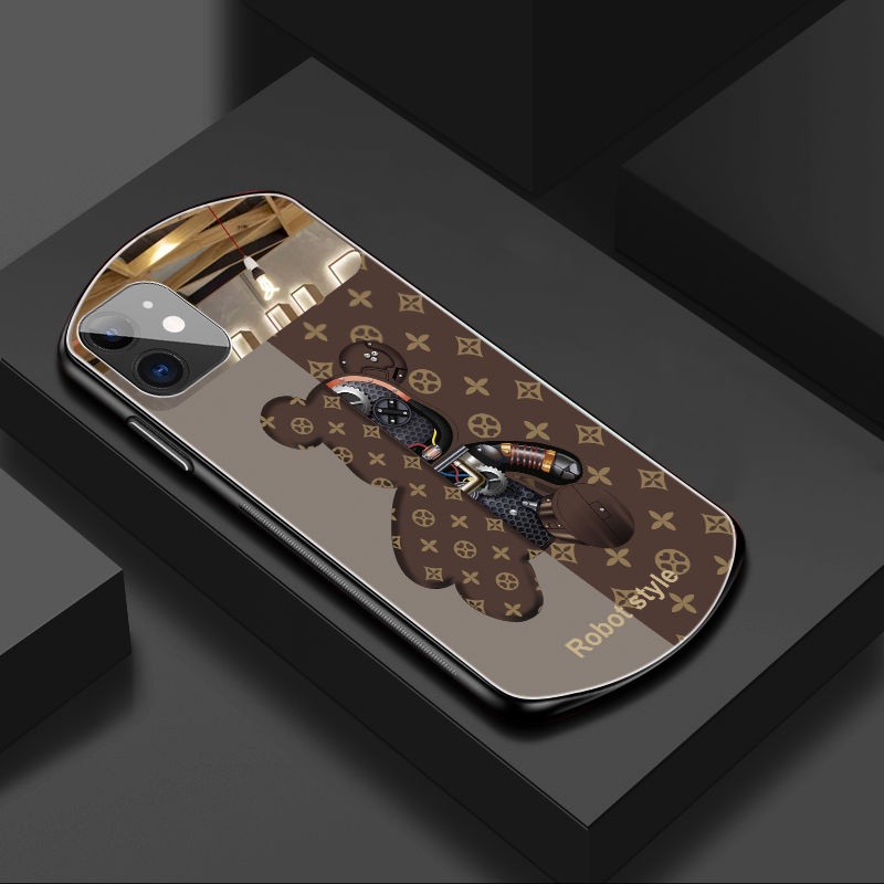Ốp Điện Thoại Họa Tiết Gấu Violent Gắn Gương Trang Điểm Cho Iphone13 12promax / xsmax 7plus Xr / xs