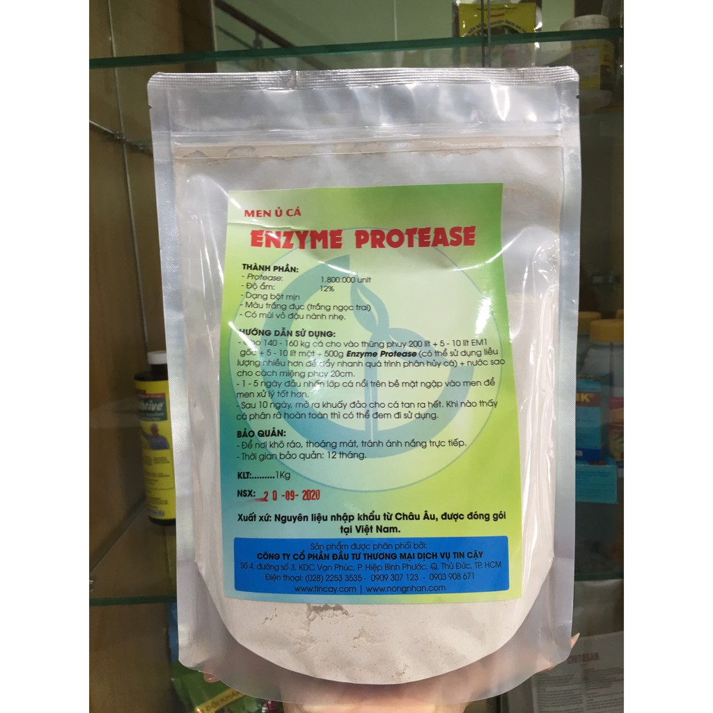 Men ủ phân cá Protease