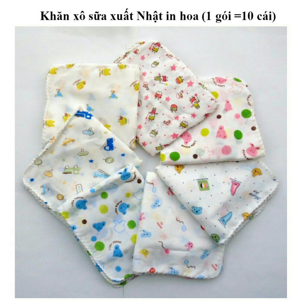 Set 10 Khăn xô xuất Nhật in hình ( loại đẹp)