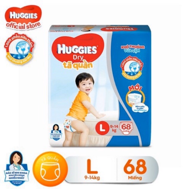 Tã quần Huggies super Jumbo M74/L68