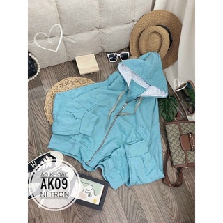 BIGSIZE Áo khoác nỉ trơn AK09