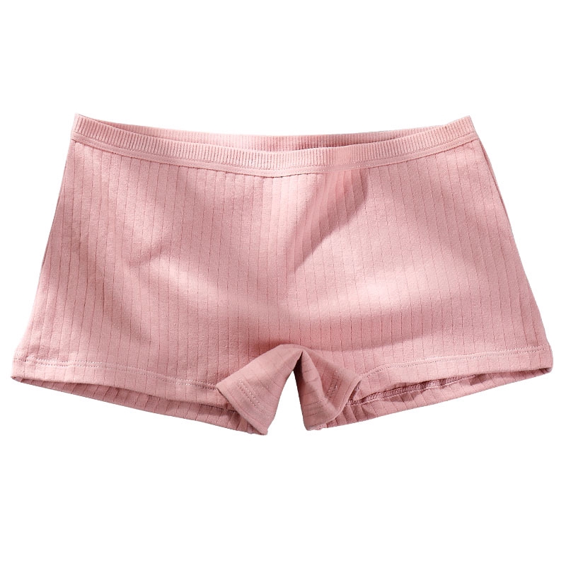 Quần lót short bằng cotton ren lưng vừa liền mạch kiểu tổ ong ren gợn sóng kháng khuẩn dành cho nữ | BigBuy360 - bigbuy360.vn