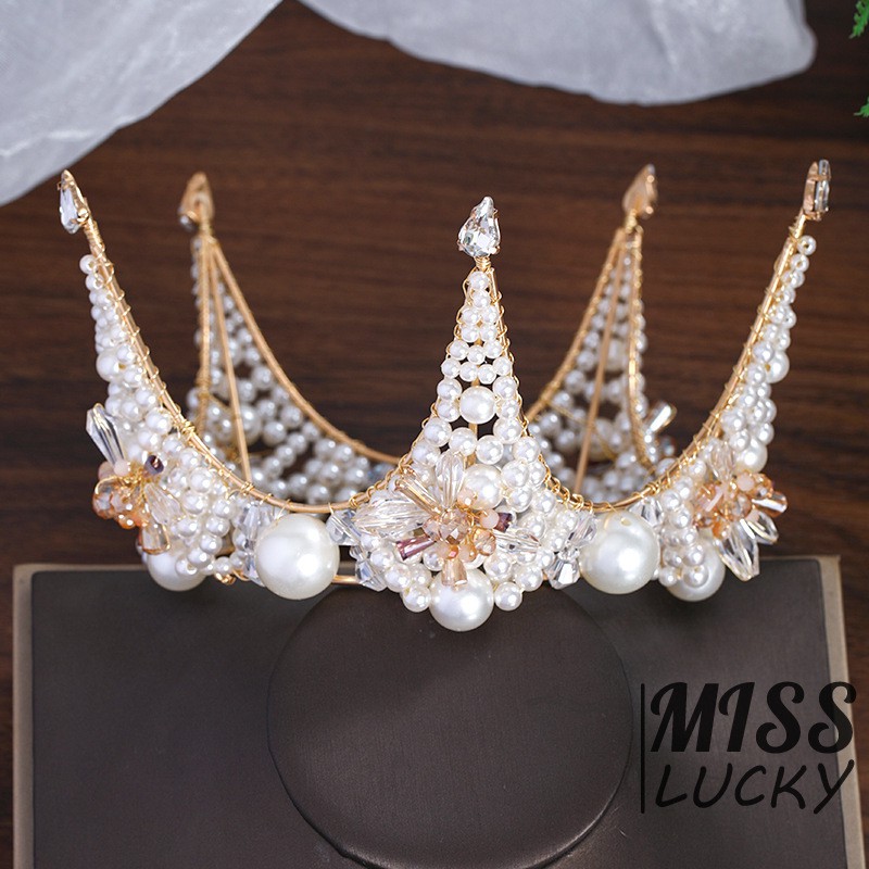 Set Vương Miện Và Khuyên Tai Thời Trang Sang Trọng Cho Nữ