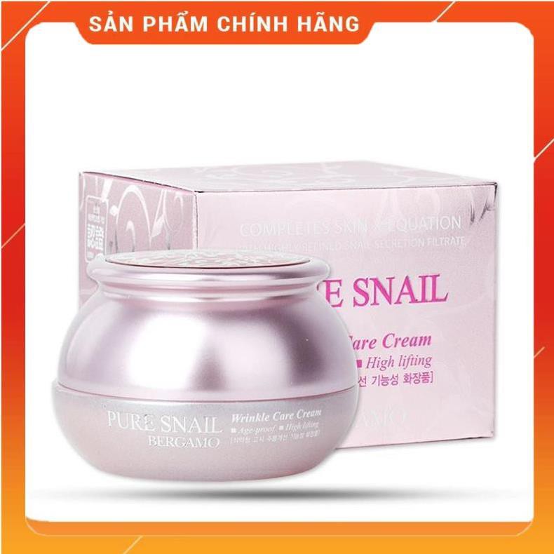 [ Có Sẵn] Kem Dưỡng Da Bergamo PURE SNAIL Tinh Chất Ốc Sên Ngừa Lão Hóa - 50g - Hồng _mỹ phẩm chính hãng _anhthucosmetic