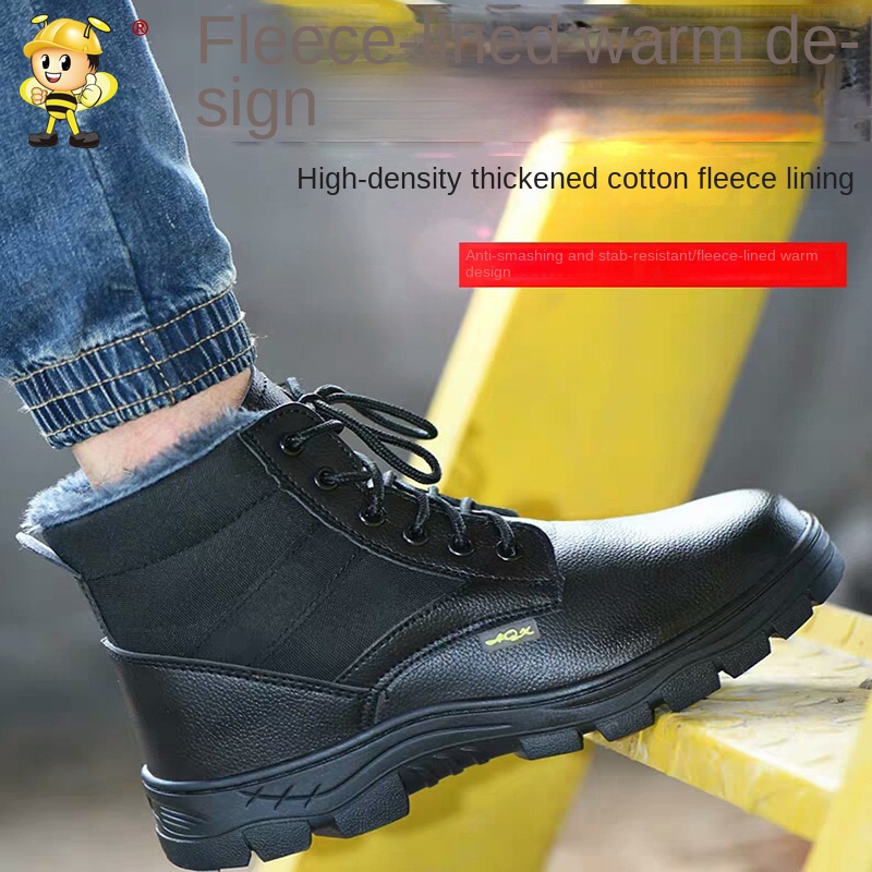 Giày Bốt Bảo Hộ Lao Động Mũi Thép Chống Thấm Nước Chống Lạnh Bảo Vệ An Toàn Khi Hàn Điện