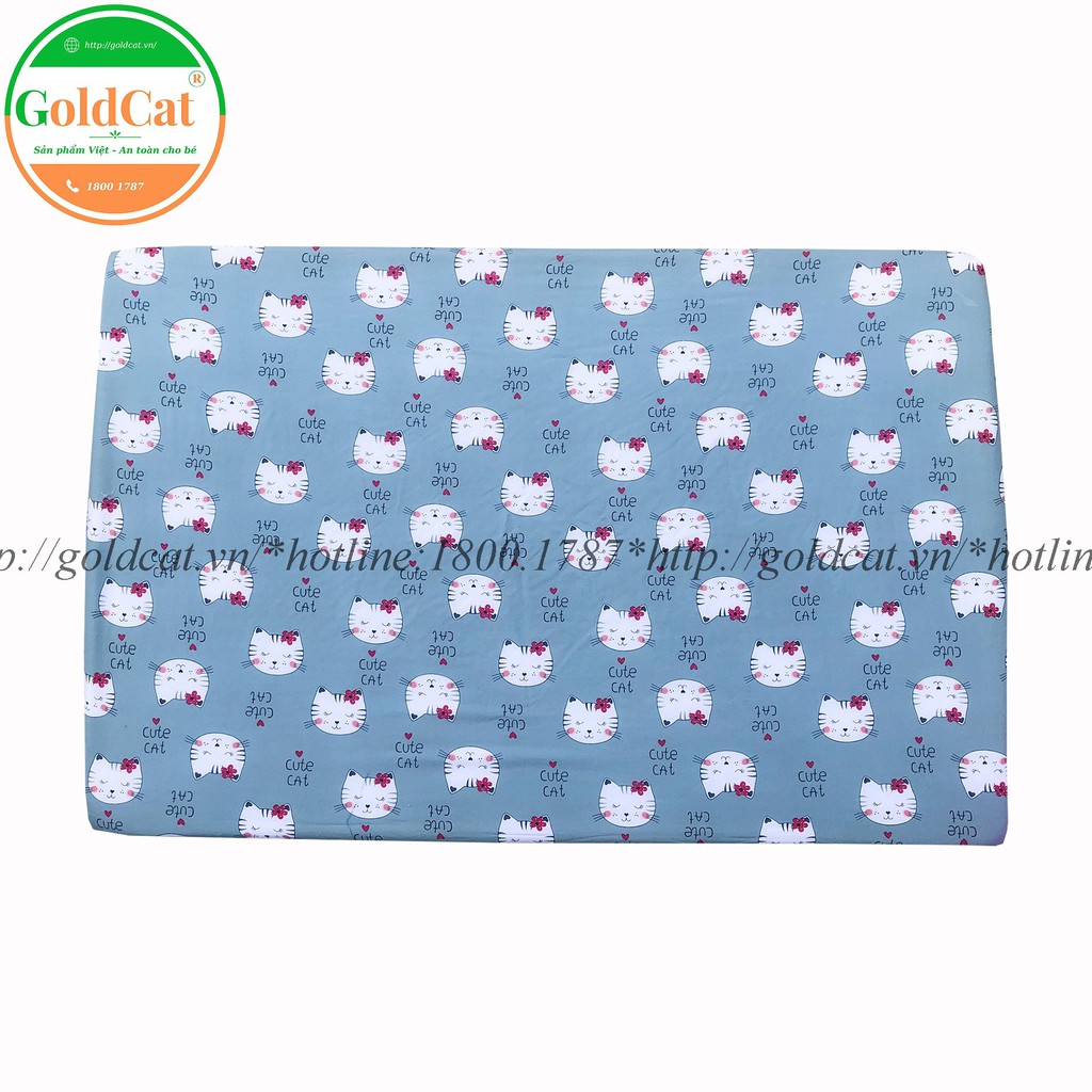 Ga vải bọc đệm cho bé Goldcat- cotton thô lụa mát mịn, ôm đệm kích thước 72x110cm cho cũi 80x120cm