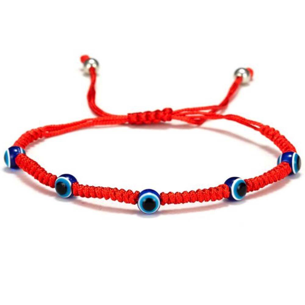 Back2life Vòng Tay Dây Bện Xâu Hạt Mắt Quỷ Màu Đỏ Làm Quà Tặng
