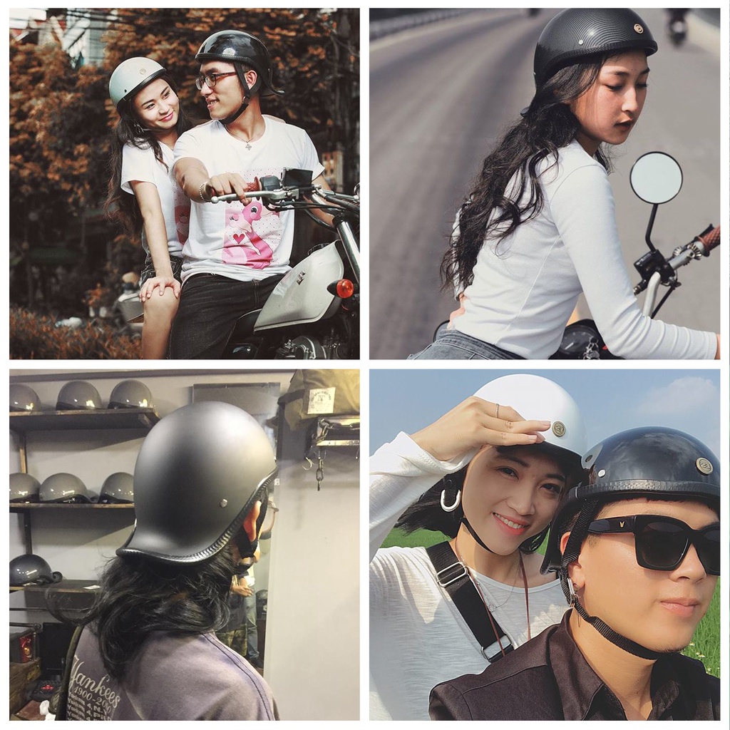 Mũ bảo hiểm ES Helmet nửa đầu Gangster chính hãng