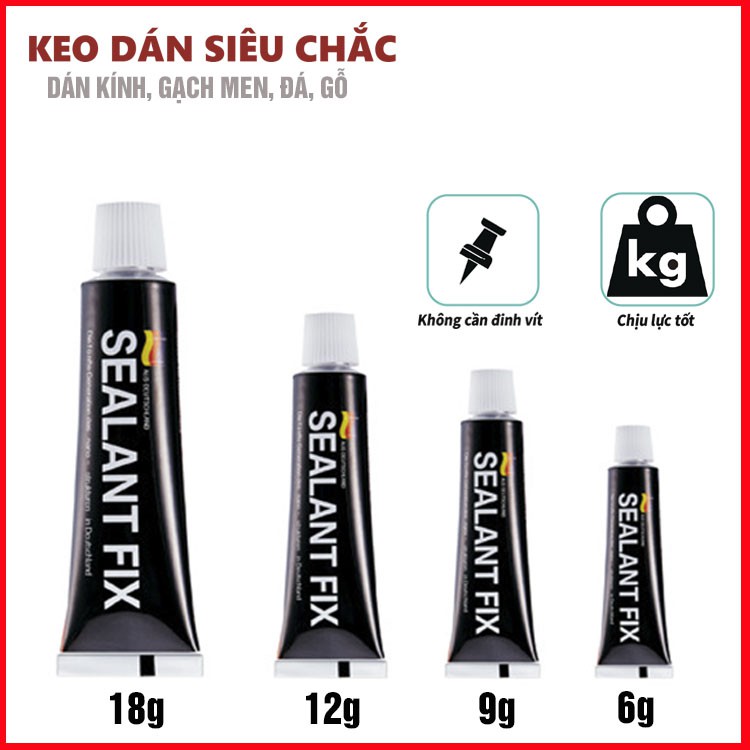 [CÓ VIDEO] Keo dán Inox Sealant Fix- Keo dán kệ nhà tắm - kệ nhà bếp - Keo dán mọi bề mặt tường, gạch, gỗ đa năng