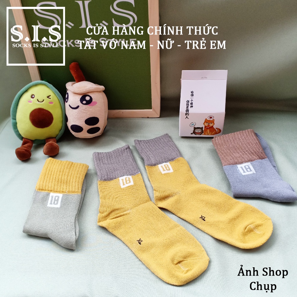 Tất Vớ Bé Cổ Cao Siêu Thoáng Họa Tiết Cổ Len Ấm Áp Phối Màu Số 18 Đáng Yêu Năng Động Hoạt Bát