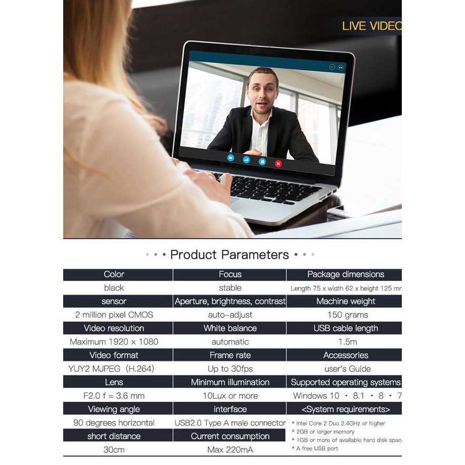 Webcam 1687 Z07 Full Hd 1080p Full Hd Có Micro | BigBuy360 - bigbuy360.vn