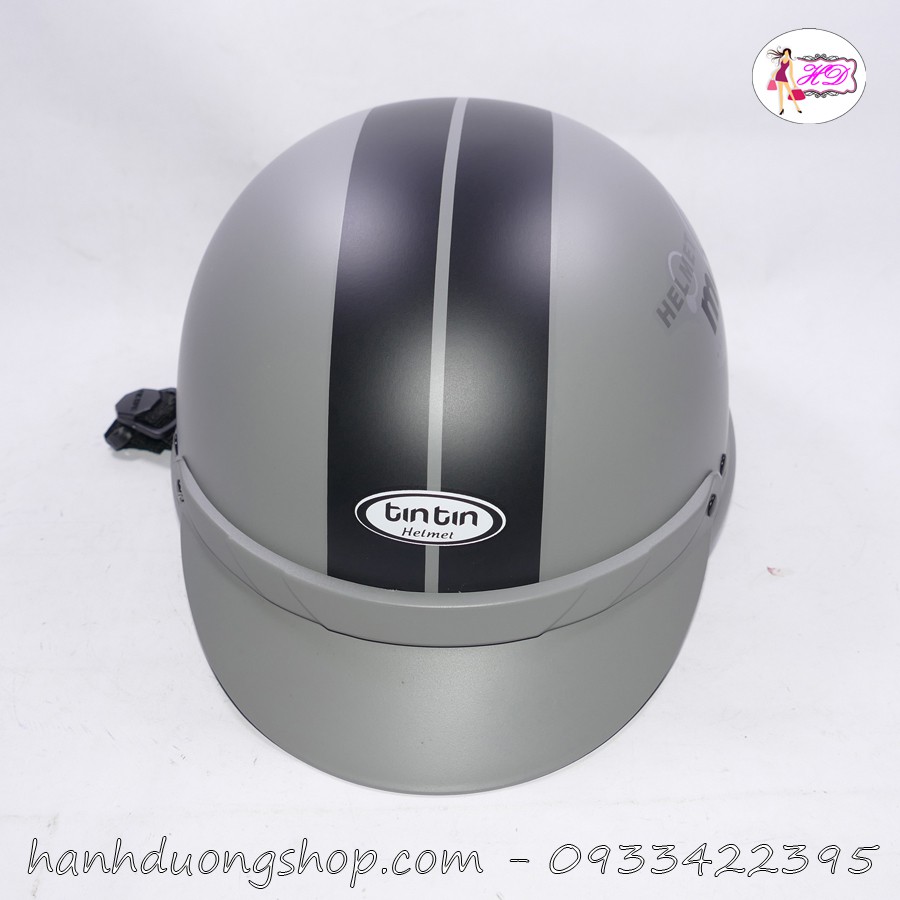 [Tặng áo mưa] Nón bảo hiểm Tin Tin lửng Moto Helmet nhựa ABS cứng cáp chính hãng TTL01