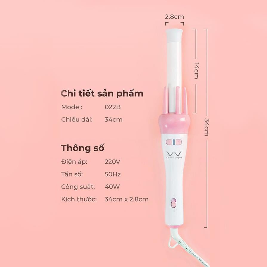 LƯỢC ĐIỆN UỐN TÓC TỰ ĐỘNG VIVID & VOGUE GIAN HANG GIA UU DAI KHAI TRUONG 2019