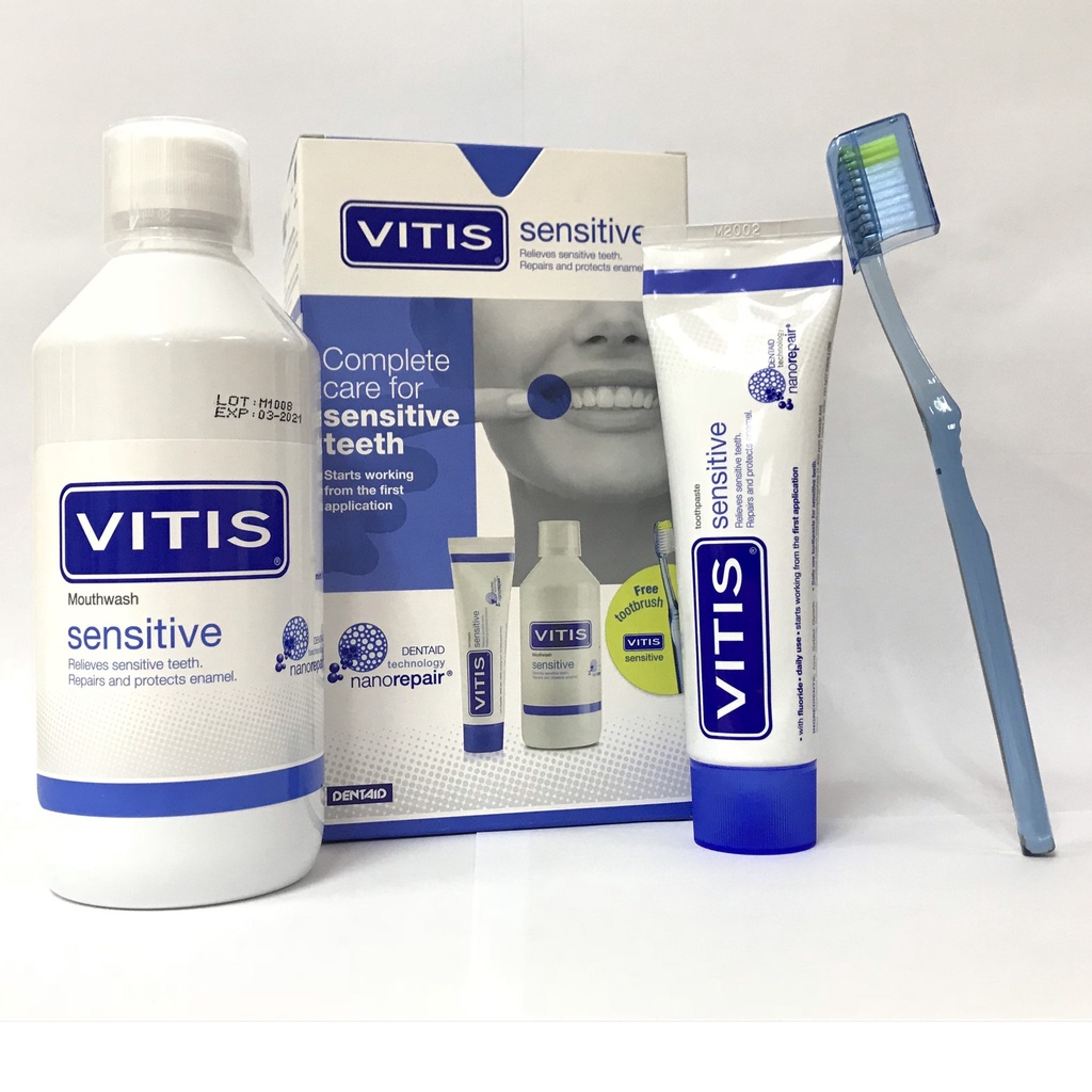 Bộ Sản Phẩm Ngăn Ngừa Ê Buốt Răng Vitis Sensitive Mixed Pack