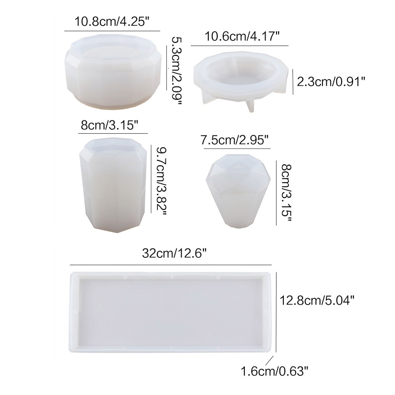 Bộ 4 Khuôn Silicone Làm Đồ Trang Sức