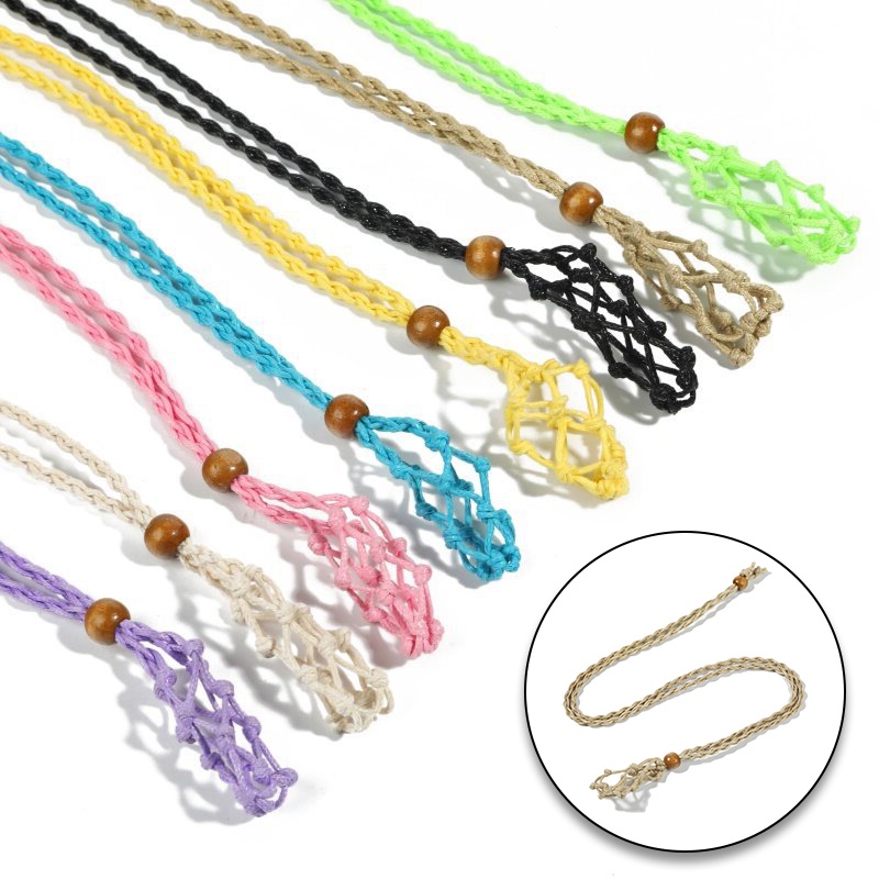1 Cuộn Dây Mặt Đá Thạch Anh Rỗng Tự Nhiên Có Thể Điều Chỉnh Dùng Làm Vòng cổ/Vòng cổ DIY