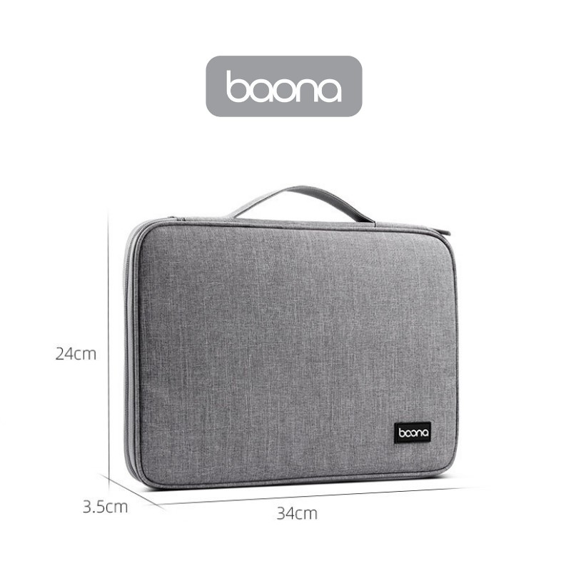Túi chống sốc Baona đa năng đựng Laptop Macbook 13,3 inch, đựng tài liệu size A4 I004