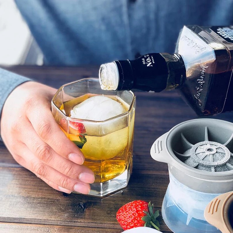 Khuôn Silicone Làm Đá Hình Tròn Đường Kính 6cm Có Thể Tái Sử Dụng