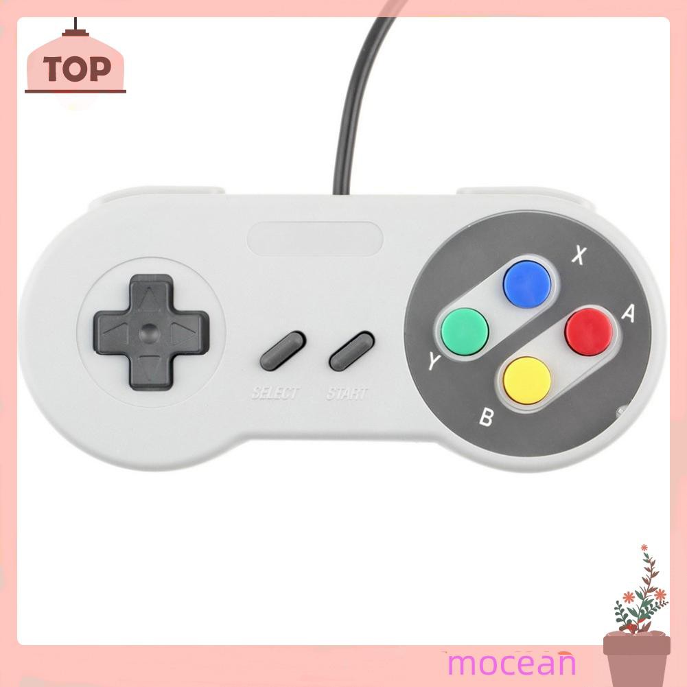 Tay cầm chơi game Mocean Super Nintendo Snes 4 nút thích hợp cho PC / Mac