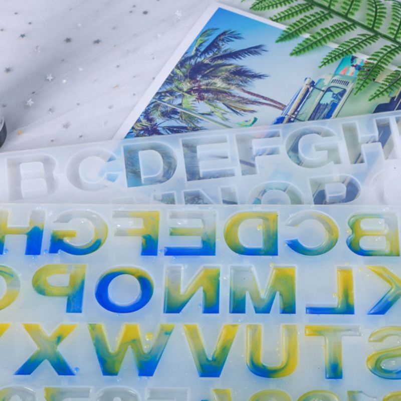 Khuôn Silicone Làm Móc Khóa / Trang Sức Hình Chữ Cái / Chữ Số DIY