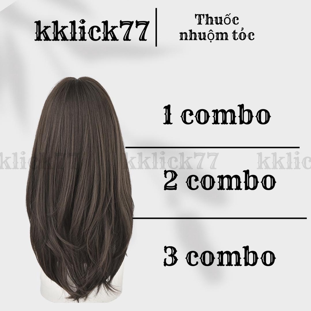 Thuốc nhuộm tóc tại nhà màu nâu SOCOLA - nâu CHOCOLATE Không Tẩy, lên từ nền đen, nâu kklick77 tặng kèm dưỡng trợ nhuộm