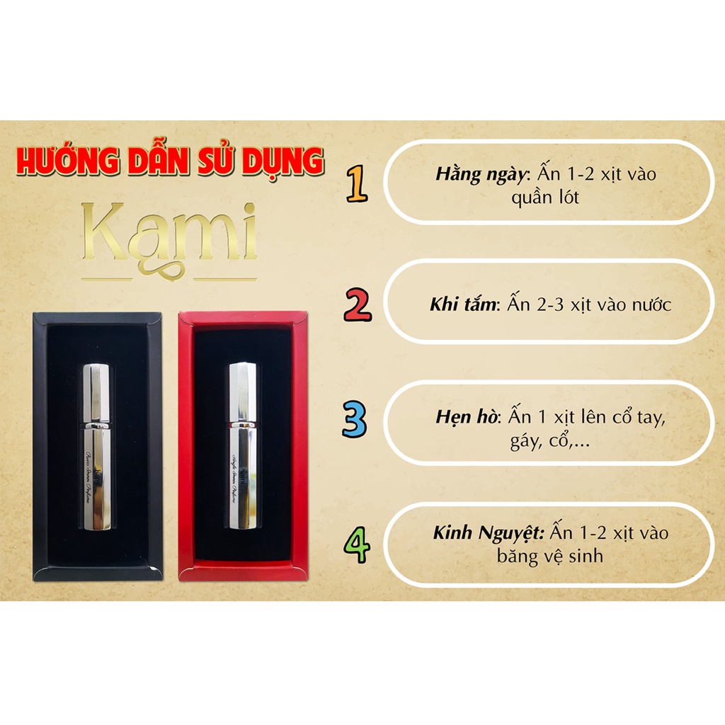 nước hoa bikini Kami - tinh dầu hương thảo và phong lữ lưu hương 24h (5ml) - Có che tên