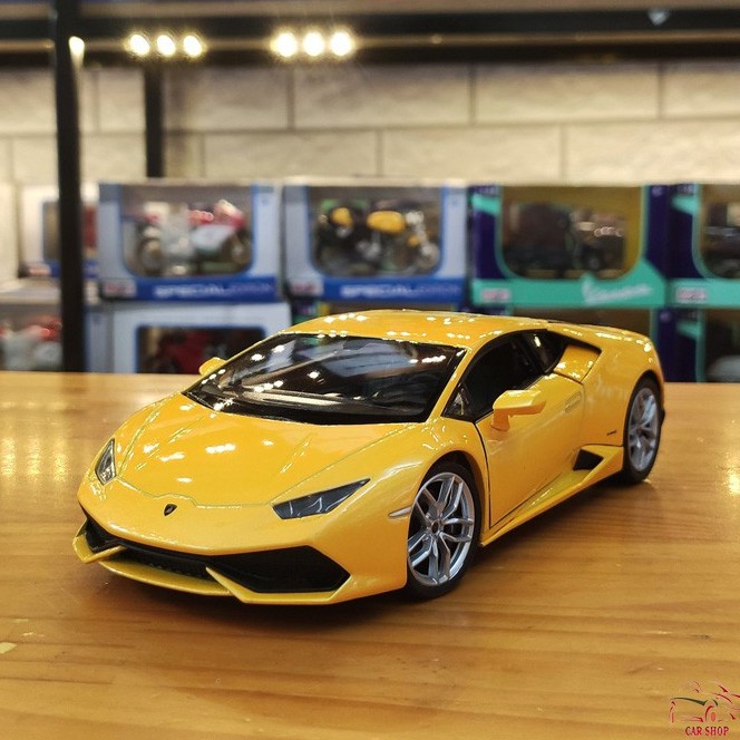 Mô hình xe trưng bày Lamborghini-Huracan LP610 tỉ lệ 1:24 hãng Welly