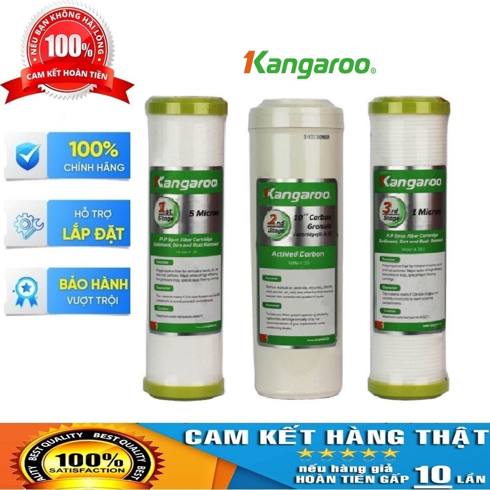 Bộ lọc thô 123 Kangaroo ,Bộ Lõi Lọc Nước Kangaroo