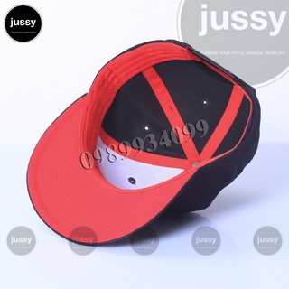 Nón Lưỡi Trai Snapback Trơn Đen Két ĐỎ Cá Tính