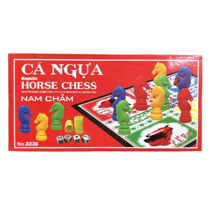 Bộ đồ chơi bàn cờ cá ngựa nam châm cao cấp 29 x 15 cm – Đồ chơi giải trí bằng nhựa cỡ to loại đẹp cho 2-4 người chơi