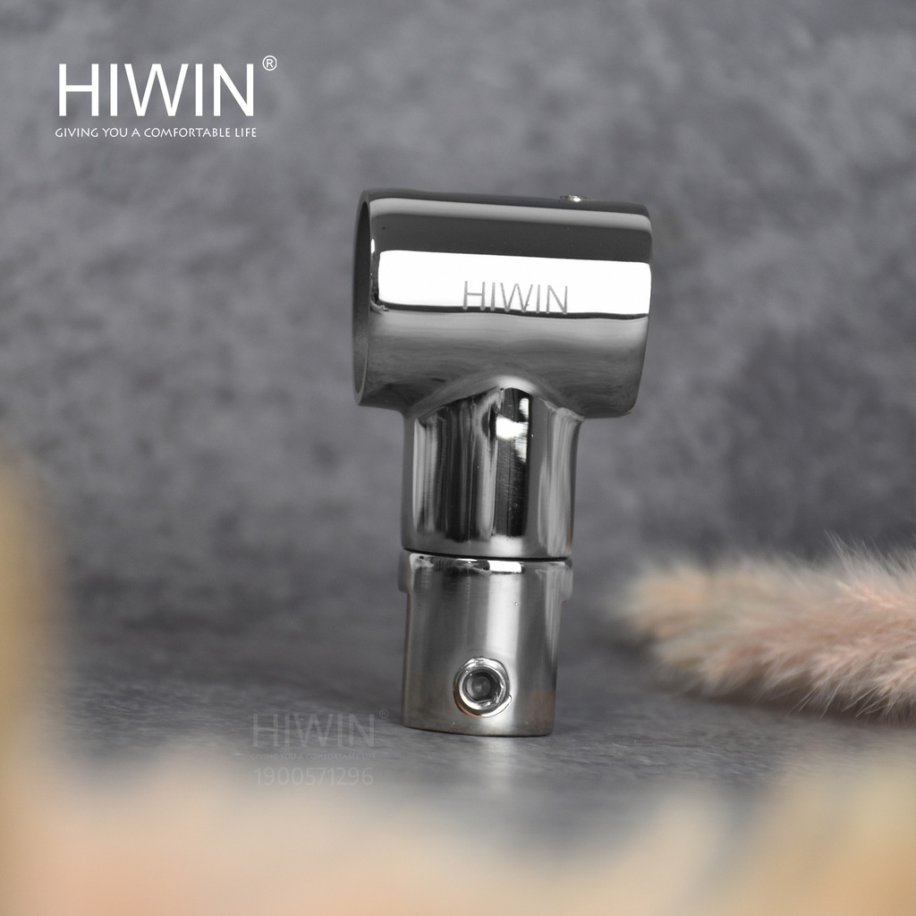 Kẹp kính trên phòng tắm kính inox 304 đúc mặt gương phi 25 Hiwin SB-612