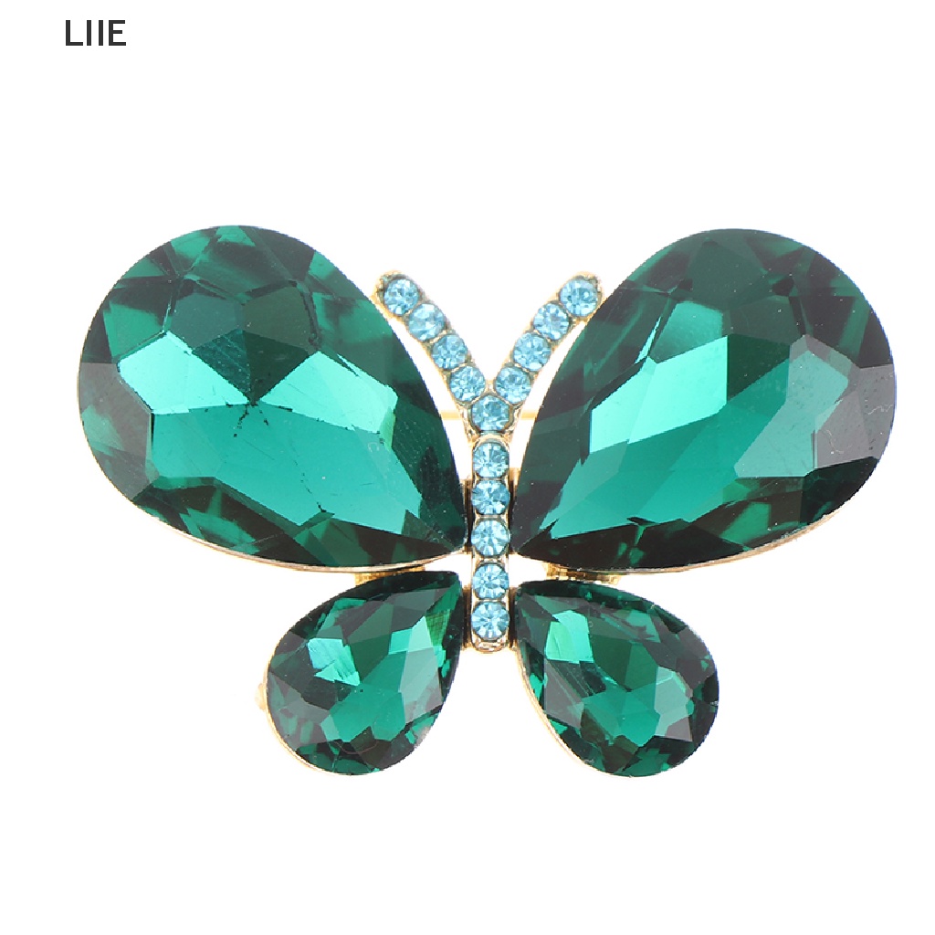 Ghim Cài Áo Hình Bướm Đính Đá Pha Lê Thời Trang Cho Nữ