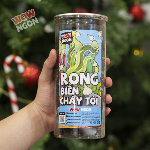 Rong biển cháy tỏi 200g WowNgon đồ ăn vặt Hà Nội vừa ngon vừa rẻ