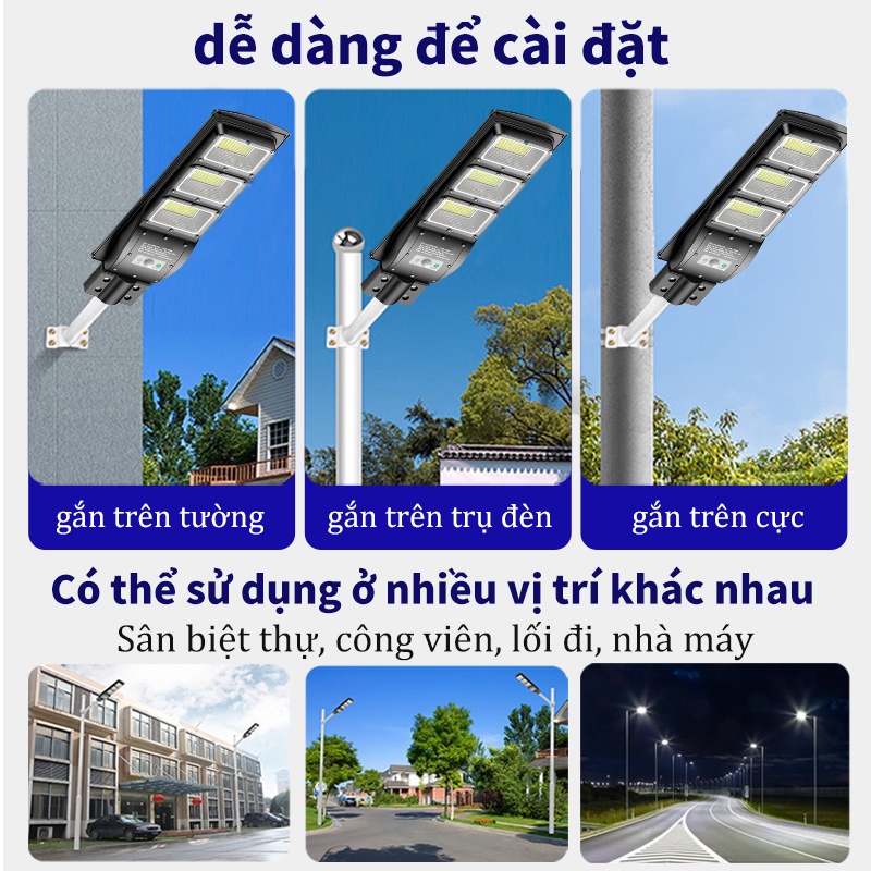 HL đèn năng lượng mặt trời 450W 350W 250W 150W không thấm nước Hạt đèn LED chất lượng cao đèn cảm biến tự động sáng