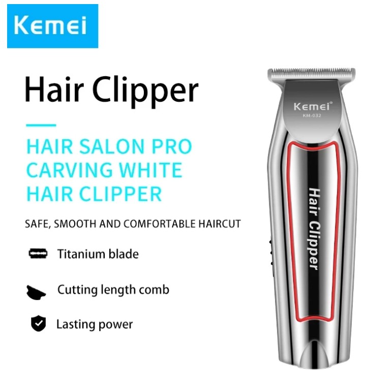 Tông Đơ Chấn Viền Cao Cấp Kemei KM 032, Có Chế Độ Turbo Cực Khỏe - Máy Chuyên Nghiệp Salon Tóc - Barbie Shop