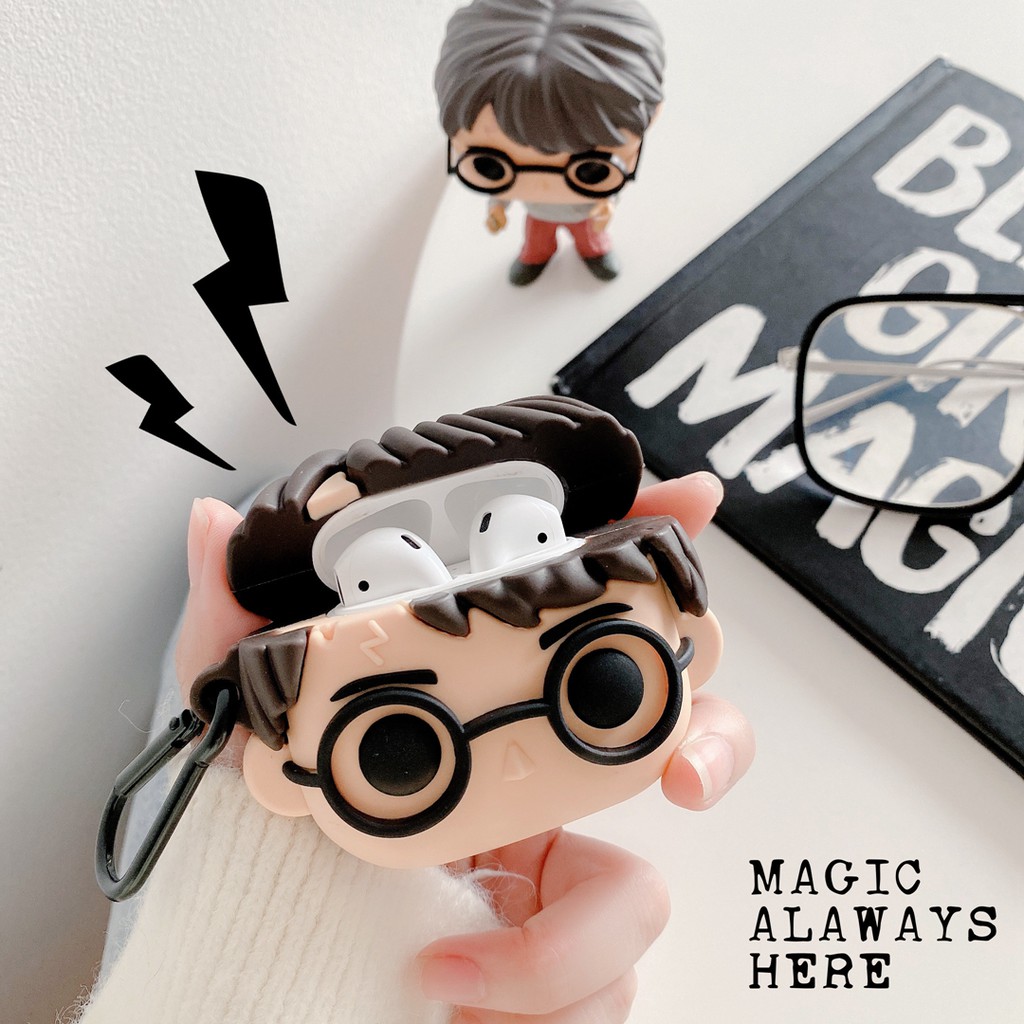 Vỏ Bảo Vệ Hộp Sạc Tai Nghe Airpods Pro Kiểu Harry Potter Chống Nứt
