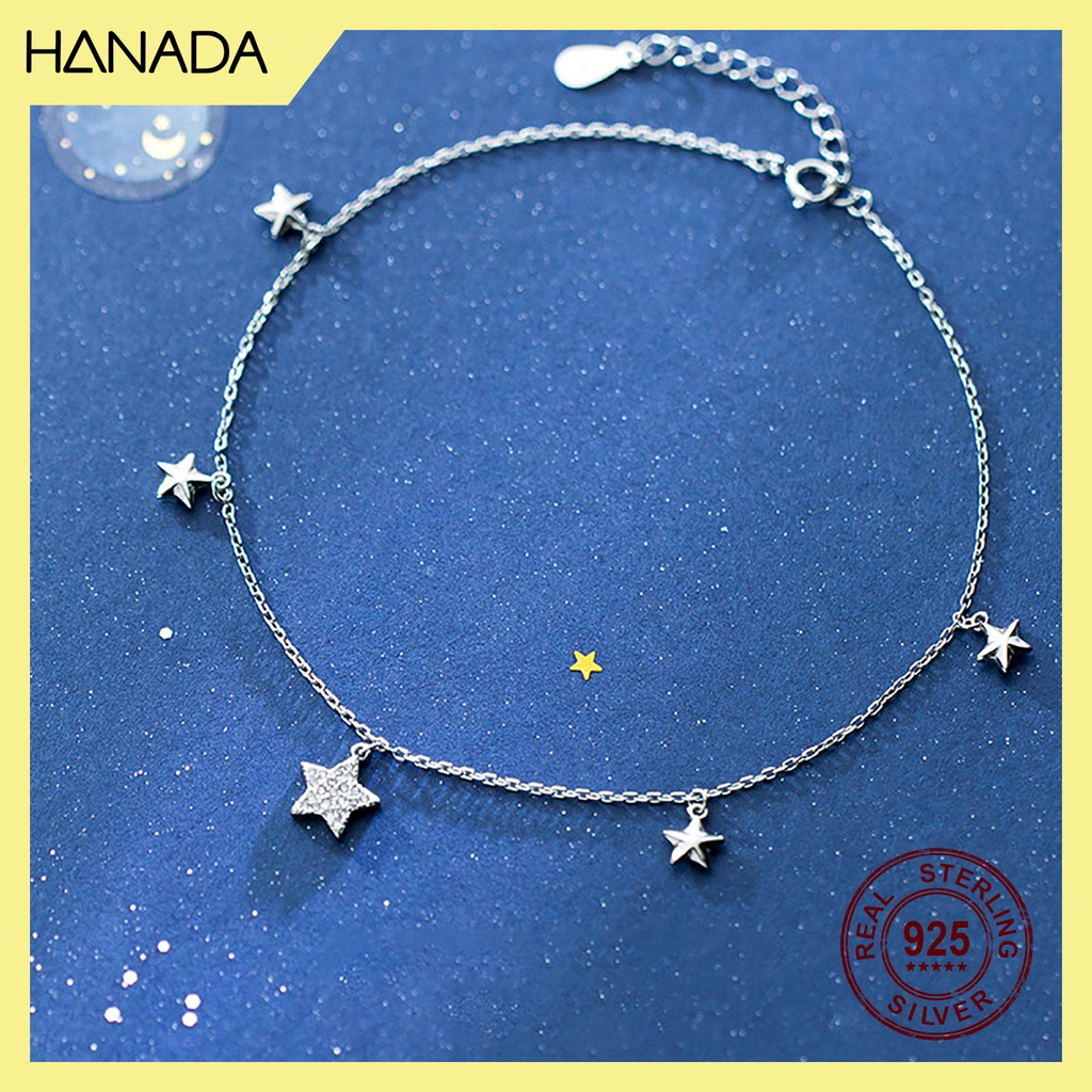 Lắc Chân Bạc 925 Hanada Ngôi Sao Đá 0674 H16