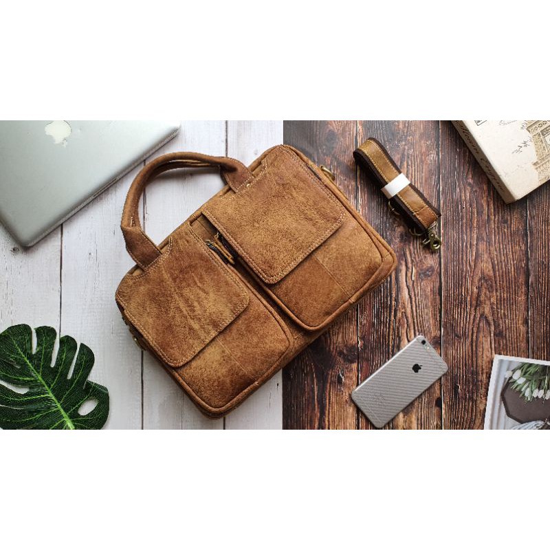 [Da thật] Túi công sở da bò thật 13" CD109B - 100% da bò thật BH 3 năm | BigBuy360 - bigbuy360.vn