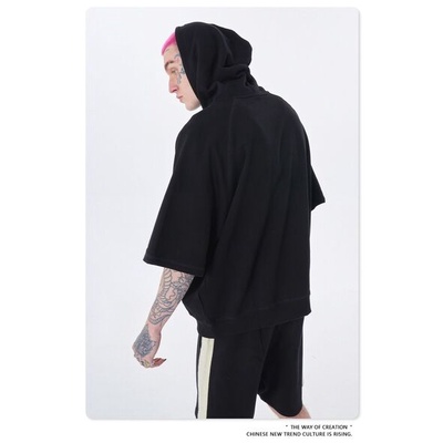 Áo Hoodie Ngắn Tay Unisex Dáng Rộng Phong Cách Streetwear 1189 RHODI