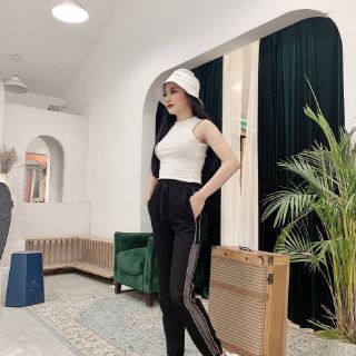 Quần Jogger Lưới Chữ Cá Tính (Chất Đũi Mặc Mát Lừ Trong Ngày Hè Nóng Bức )