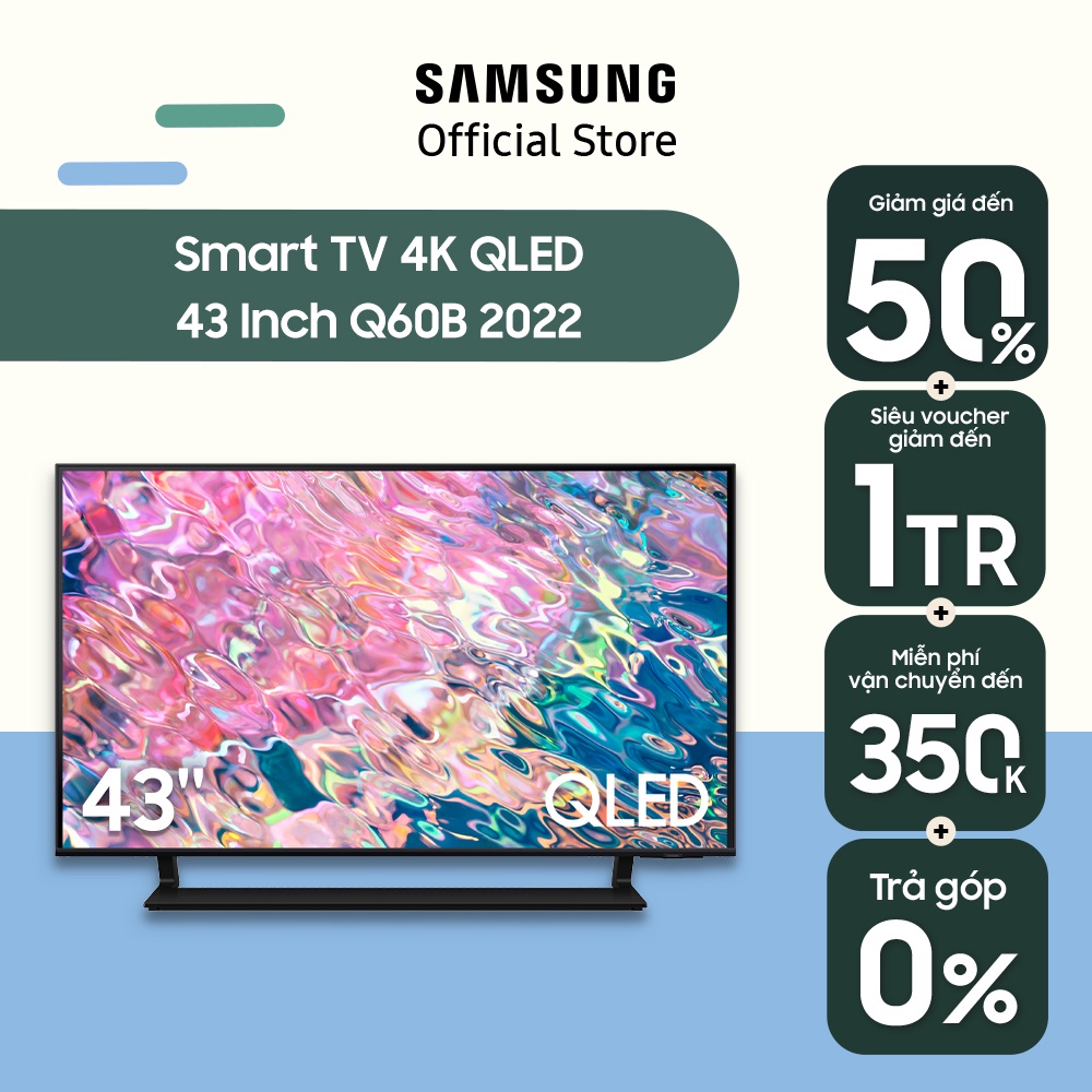 Smart TV Samsung 43 Inch 4K QLED QA43Q60BAKXXV 2022 - Miễn phí lắp đặt