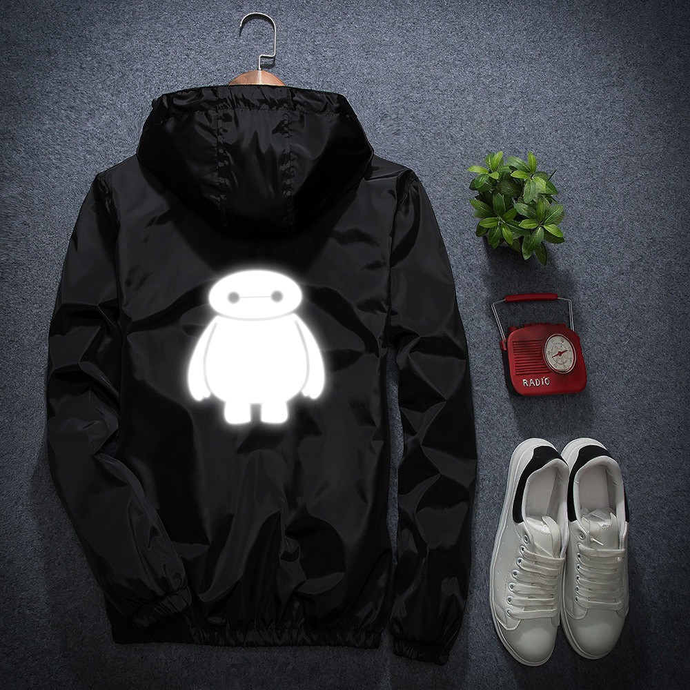 AKD PQ - Áo khoác dù phản quang 2 lớp dành cho nam nữ Style Robot BAYMAX