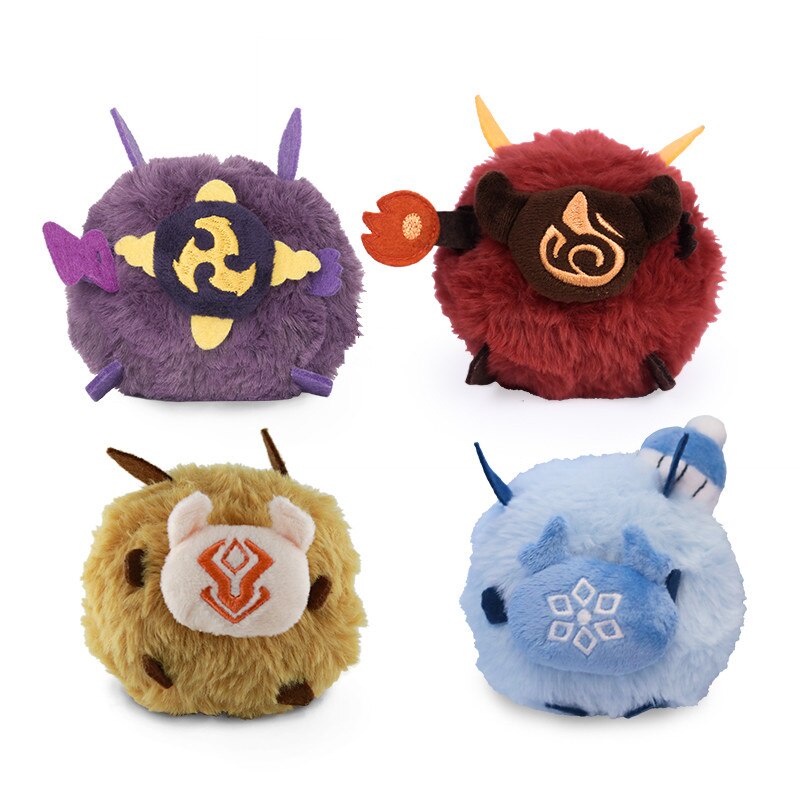 Móc Khóa Búp Bê Nhồi Bông Tcho-Tcho Trong Game Genshin Va Chạm Hilichurl