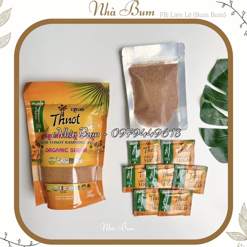 Đường thốt nốt hữu cơ 100g - 500g
